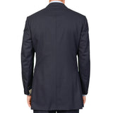 GIEVES & HAWKES Navy Blue Textured Wool Super 150's DB Suit 51 NEW US 41 Long