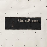 GILLES ROSIER White Polka Dot Cotton Dress Shirt EU 40 US 15.75 Slim Fit