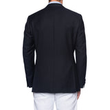 GIOVANNI CASTANGIA 1850 Handmade Dark Blue Striped Wool Sport Coat Jacket NEW