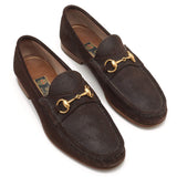 GUCCI 1953 Collection Brown Suede Leather Horsebit Loafer Driving Shoes 7.5 US 8