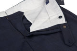INCOTEX (Slowear) Blue Prince of Wales Wool Flat Front Pants 56 NEW US 40 Slim F