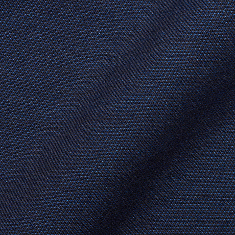 INCOTEX (Slowear) Blue Birdseye Cotton-Wool Flat Front Pants 52 NEW US 36 Slim F