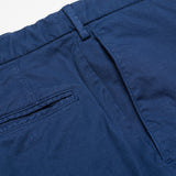 INCOTEX (Slowear) Blue Twill Cotton Stretch Flat Front Pants NEW Slim Fit