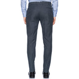INCOTEX (Slowear) Blue Nailhead Cotton Stretch Pants NEW Slim Fit