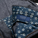 INCOTEX (Slowear) Blue Nailhead Wool-Cotton Flannel Pants NEW Slim Fit