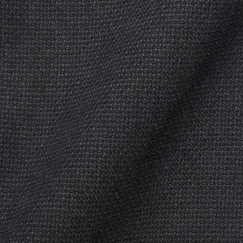 INCOTEX (Slowear) Dark Gray Hopsack Cotton Flat Front Pants 58 NEW US 42 Slim Fi