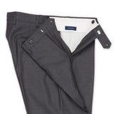INCOTEX (Slowear) Dark Gray Patterned Virgin Wool Dress Pants NEW Slim Fit