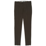 INCOTEX (Slowear) Dark Green Twill Cotton Flat Front Pants NEW Slim Fit