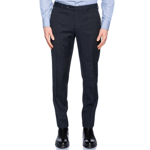 INCOTEX (Slowear) Dark Blue Donegal Wool-Silk-Linen Pants NEW Slim Fit