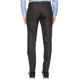 INCOTEX (Slowear) Dark Brown Wool Stretch Flat Front Pants NEW Slim Fit