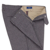 INCOTEX (Slowear) Gray Red Pattern Cotton-Wool Stretch Pants NEW Slim Fit