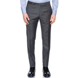 INCOTEX (Slowear) Gray Worsted Wool Flat Front Dress Pants NEW Slim Fit