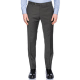 INCOTEX (Slowear) Gray Wool Stretch Flat Front Dress Pants NEW Slim Fit