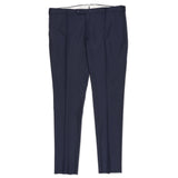 INCOTEX (Slowear) Navy Blue Flannel Wool Twill Dress Pants EU 60 NEW US 44 Slim