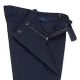 INCOTEX (Slowear) Pattern 82 Blue Cotton High Comfort Pants 52 NEW US 36 Skin Fit