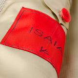 ISAIA Napoli "Base S" Beige Houndstooth Cashmere-Silk Jacket EU 50 NEW US 40