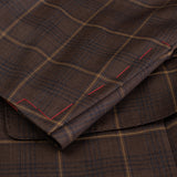 ISAIA Napoli "Base S" Handmade Brown Plaid Wool Super 140's Jacket 48 NEW US 38