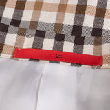 ISAIA Napoli "Ekis" Beige Plaid Wool-Linen-Silk Sport Coat Jacket EU 50 NEW US 4