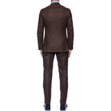 ISAIA "Sanita" Brown "Natural Black Sheep" Wool Shawl Collar Suit 48 NEW US 38