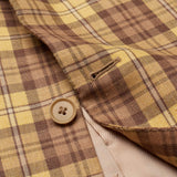 ISAIA "REGGIA" Tartan Plaid Wool-Silk-Linen-Cashmere Jacket EU 50 NEW US 40