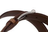 J.M. WESTON Paris Brown Leather Belt 95 cm 38"