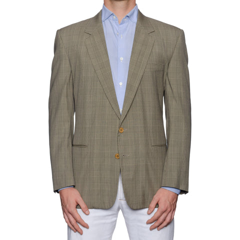 JACOBUIS DE SENA Gray Glen Plaid Wool-Silk Jacket EU 50 NEW US 40