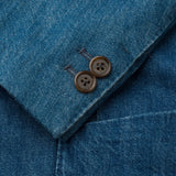 JAY KOS New York Blue Denim Jeans Unlined Sport Coat Jacket EU 52 US 42