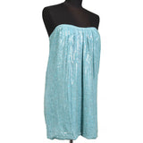 JAY AHR Paris Turquoise Blue Silk Sequin Bustier Cocktail Dress Size S / US 4