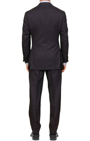JAY KOS New York Navy Blue Striped Wool Business Suit EU 52 US 40 42