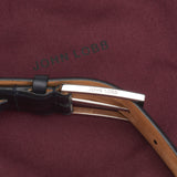 JOHN LOBB Italy "Square 022" Handmade Black Grain Leather Belt 95cm 38"
