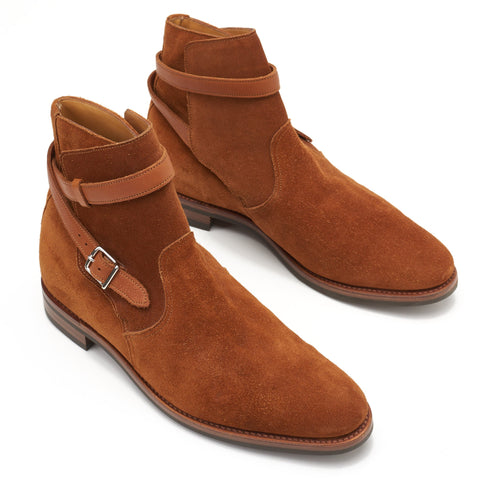 JOHN LOBB "Jodhpur II" Brown Suede Leather Jodhpur Boots 6E NEW US 7 Last 7000