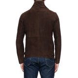 KILGOUR Savile Row London Brown Suede Leather Unlined Blouson Jacket US S