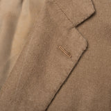 KITON Napoli Hand Made Solid Khaki Cashmere Jacket US 40 M NEW EU 50