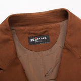 KITON Napoli Handmade Brown Suede Leather Unlined Jacket EU 50 US 40 M