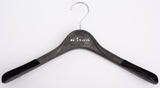 KITON Black Plastic Wood Look Coat Hanger Set of 5 Size 39/XS 43/M-L 46/XL