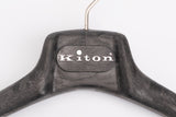 KITON Black Plastic Wood Look Suit Hanger Flocked Bar Set of 5 Size 40/S 46/XL