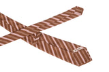 KITON Hand Made Brown Striped Silk Seven Fold Tie NEW
