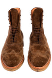 KITON NAPOLI Brown Suede Wingtip Crepe Sole Military Boots Shoes UK 10 NEW US 11 - SARTORIALE - 5