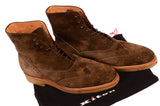 KITON NAPOLI Brown Suede Wingtip Crepe Sole Military Boots Shoes UK 10 NEW US 11 - SARTORIALE - 9
