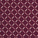 KITON Napoli Hand-Made Purple Square Medallion Silk-Linen Tie NEW