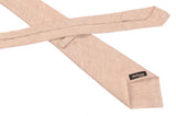 KITON Napoli Hand-Made Seven Fold Beige Chambray Linen Tie NEW - SARTORIALE - 3