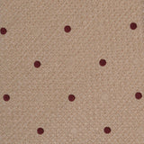 KITON Napoli Hand-Made Seven Fold Beige Textured Polka Dot Silk Tie NEW