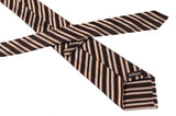 KITON Napoli Hand-Made Seven Fold Black Regimental Repp Striped Silk Tie NEW - SARTORIALE - 3