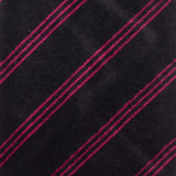 KITON Napoli Hand-Made Seven Fold Black Velvet Cotton Unlined Tie NEW
