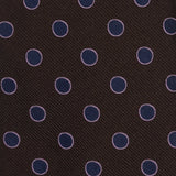 KITON Napoli Hand-Made Seven Fold Brown Circle Medallion Silk Tie NEW