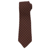KITON Napoli Hand-Made Seven Fold Brown Floral Silk-Cashmere Tie NEW