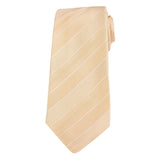 KITON Napoli Hand-Made Seven Fold Cream Repp Striped Silk Tie NEW