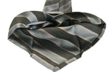 KITON Napoli Hand-Made Seven Fold Cyan-Green Repp Striped Silk Tie NEW - SARTORIALE - 2