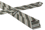 KITON Napoli Hand-Made Seven Fold Cyan-Green Repp Striped Silk Tie NEW - SARTORIALE - 3