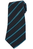 KITON Napoli Hand-Made Seven Fold Green Diagonal Striped Silk-Wool Tie NEW - SARTORIALE - 1